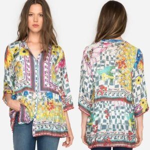 JOHNNY WAS Theda Silk Buttondown Tunic - NEW WITH TAGS - Size Medium